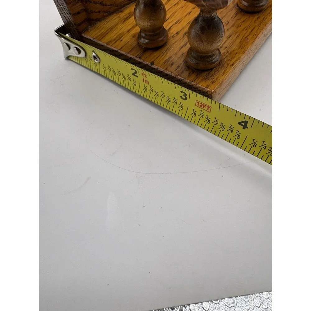 Vintage Spindle Rail Solid Oak Wood Wall Mounted Shelf 16